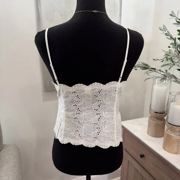 NWOT Mods International Button-down White Lace Camisole Top - Picture 2 of 11
